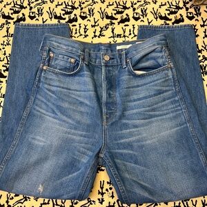 Noend Slim Straight Button-fly Crop Jeans - Size 30 -100% cotton - USA Made